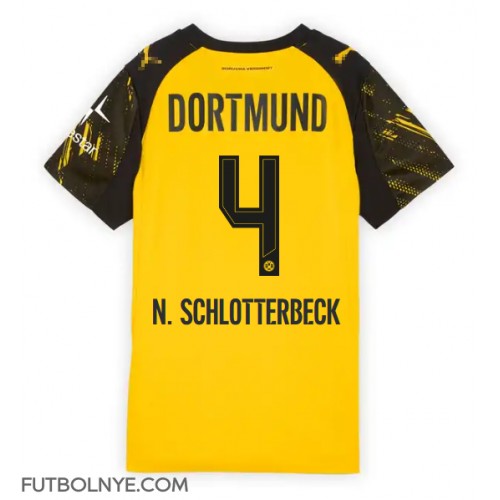 Camiseta Borussia Dortmund Nico Schlotterbeck #4 Primera Equipación para mujer 2025-26 manga corta
